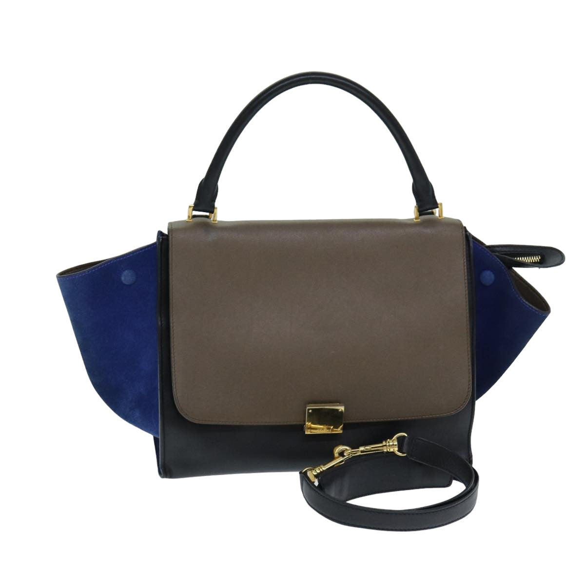 Luxury CELINE Hand Bag Leather Suede Brown Black blue  80877