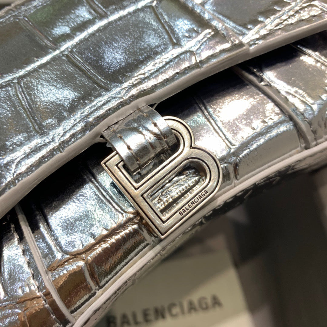 Top Quality Hourglass Mini Handbag In Sliver, For Women,  Bags 4.7in/12cm 6373721S4CY8110