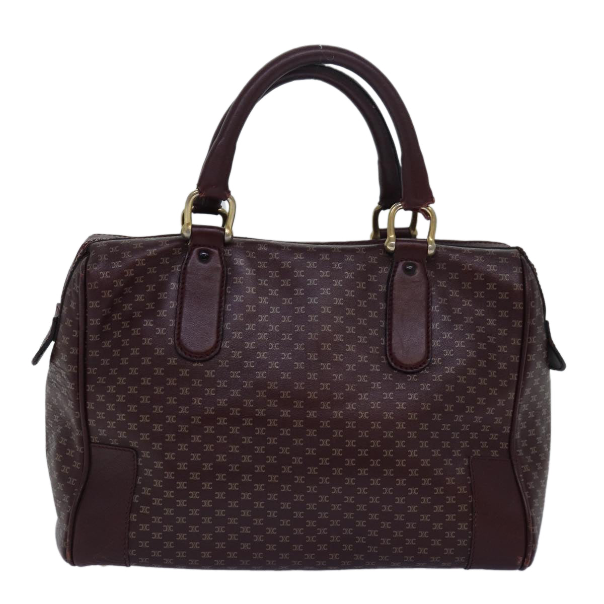 Luxury CELINE Macadam Canvas Hand Bag Red  80955