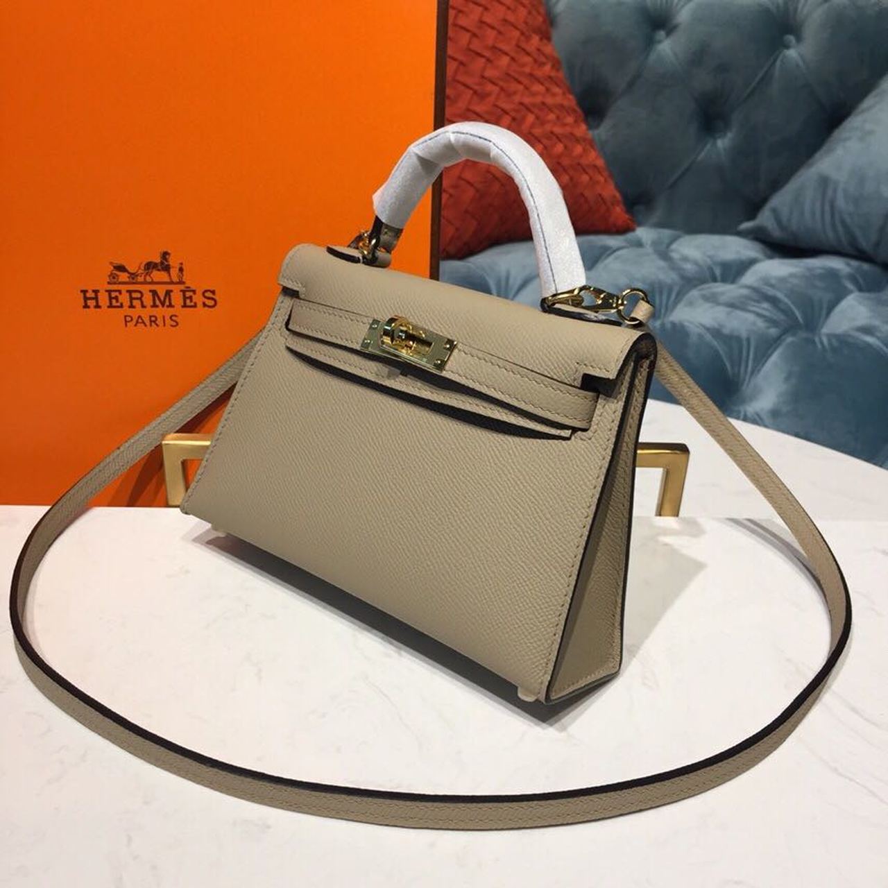 Top Quality Mini Kelly Trench For Women Gold Toned Hardware 7.5in/19cm