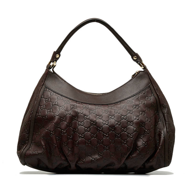 Gucci Abbey GG Shima Handbag 189833 Brown Leather  Gucci