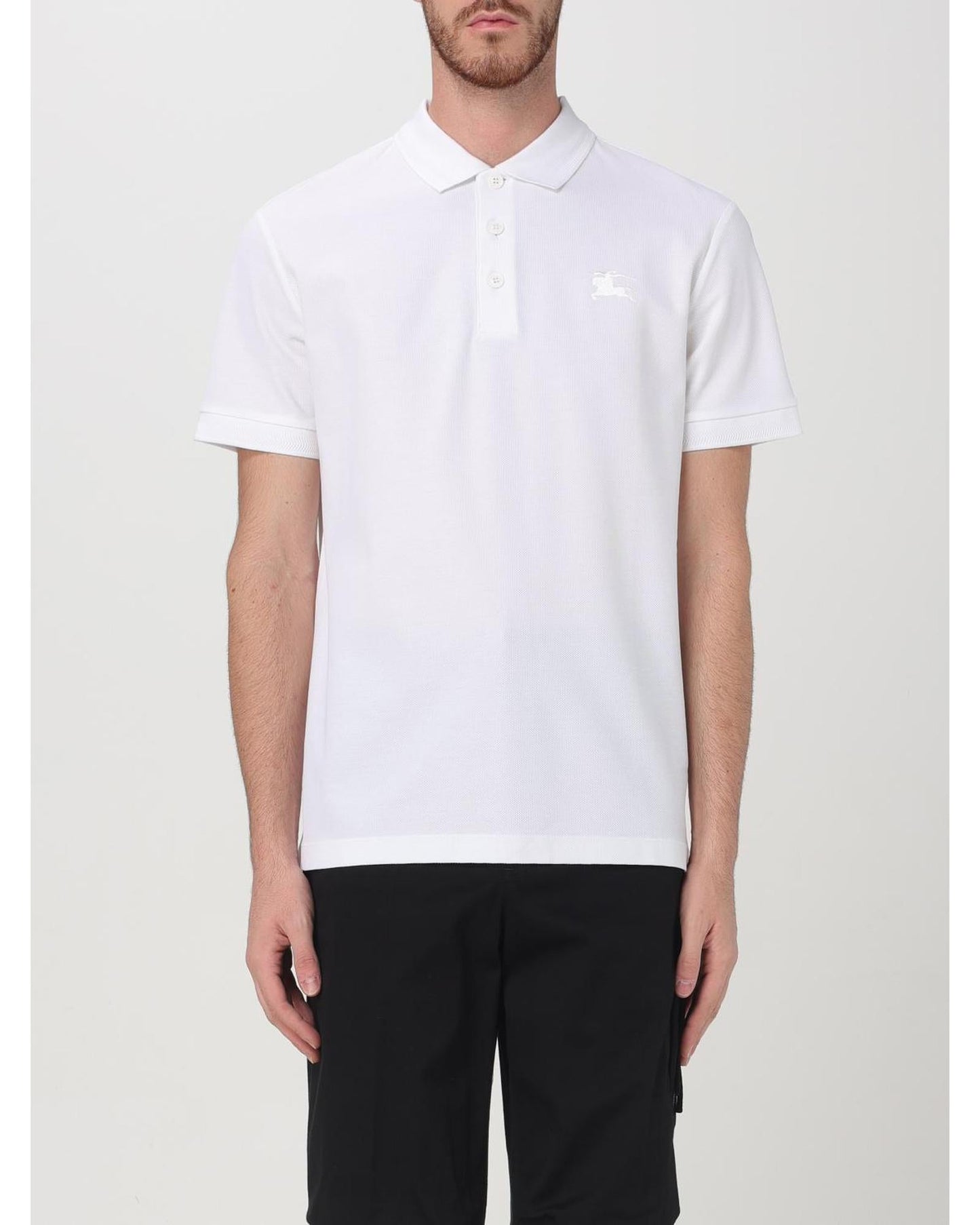 Burberry Short Sleeve Polo Shirt Men White