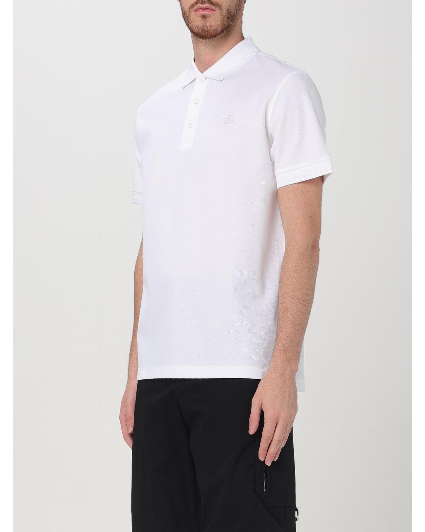 Burberry Short Sleeve Polo Shirt Men White