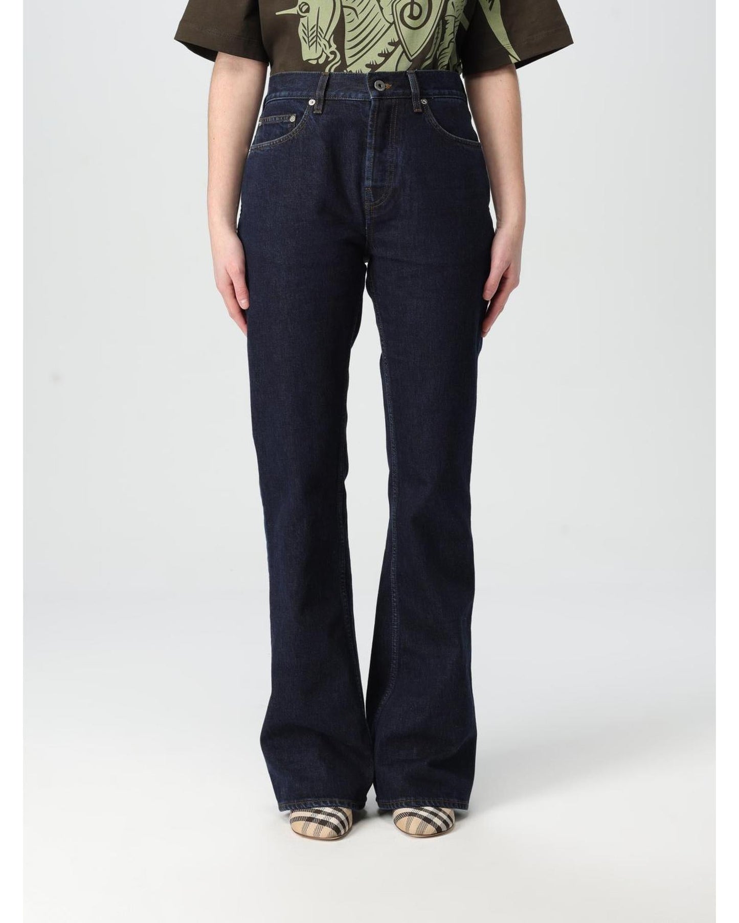 Burberry Bootcut Jeans Women Blue