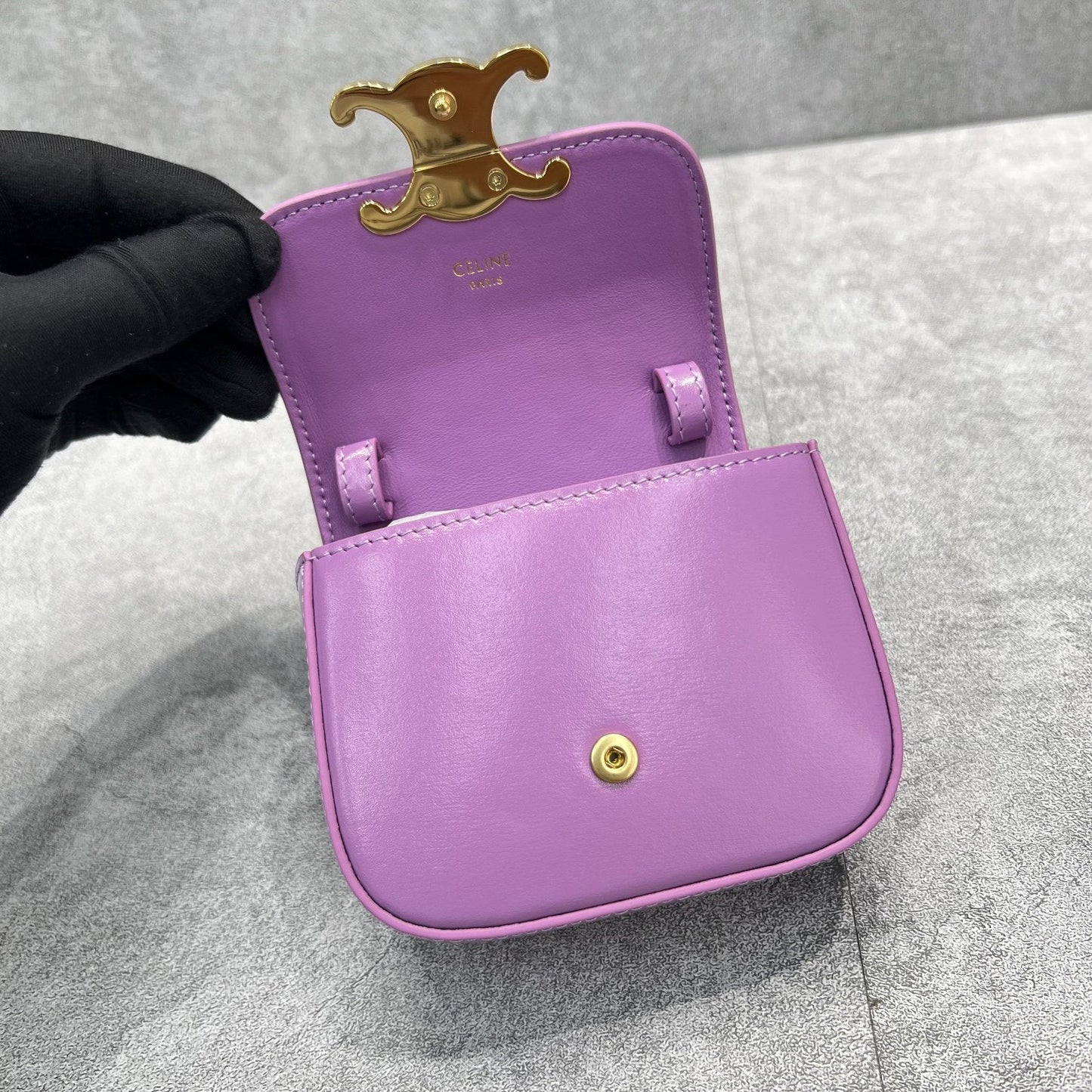 Top Quality Teen Triomphe Bag Violet For Women 7in/19cm