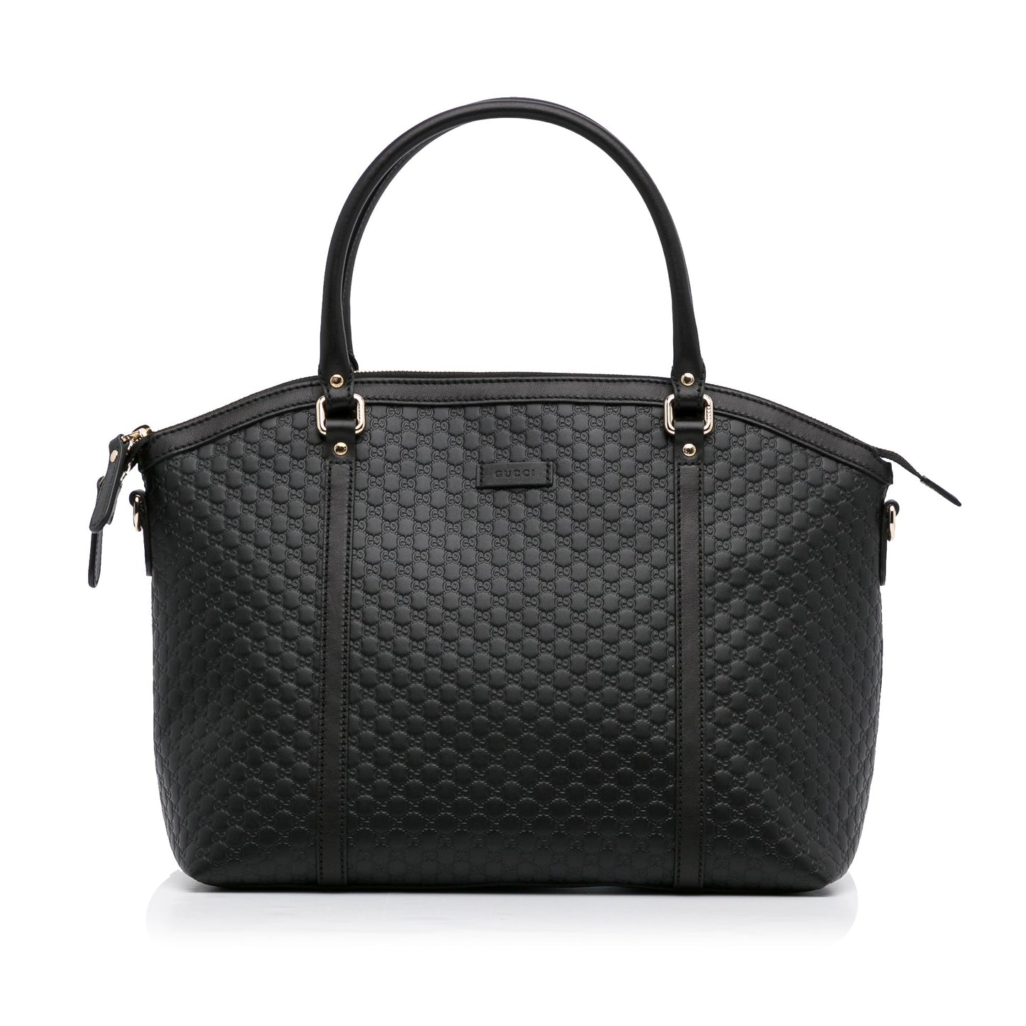 Gucci Dome Large Black MicroGuccisima Embossed Leather