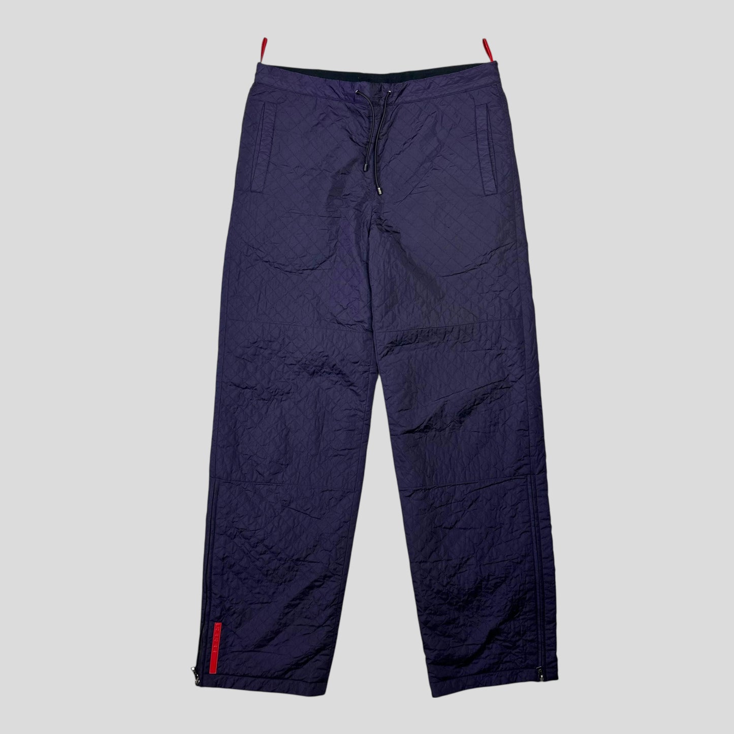 Prada Sport AW00 Reversible Nylon Quilted + Fleece Tro rs - IT46