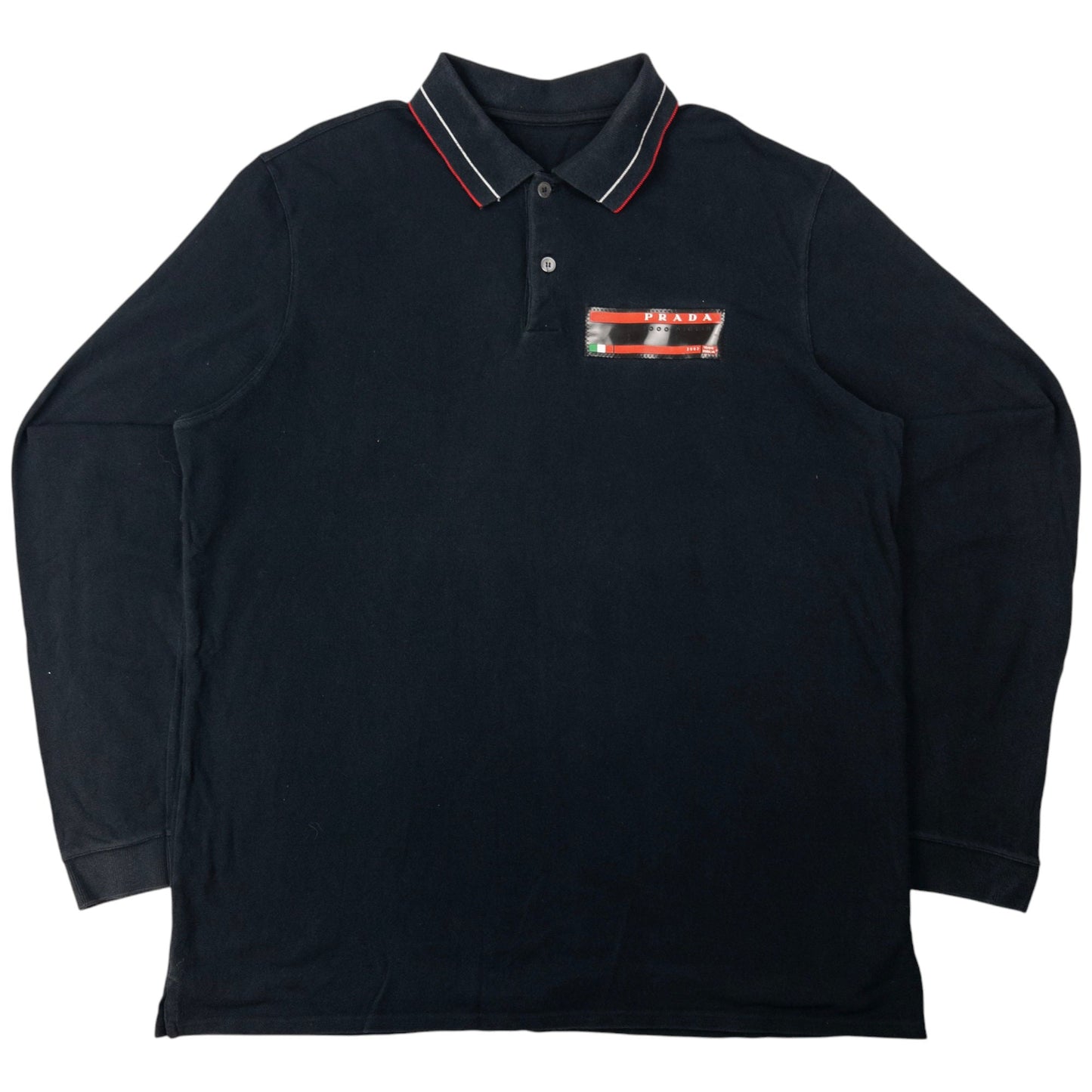 Prada Sport 1000 Migalia 2002 Long Sleeve Polo Shirt Size XL
