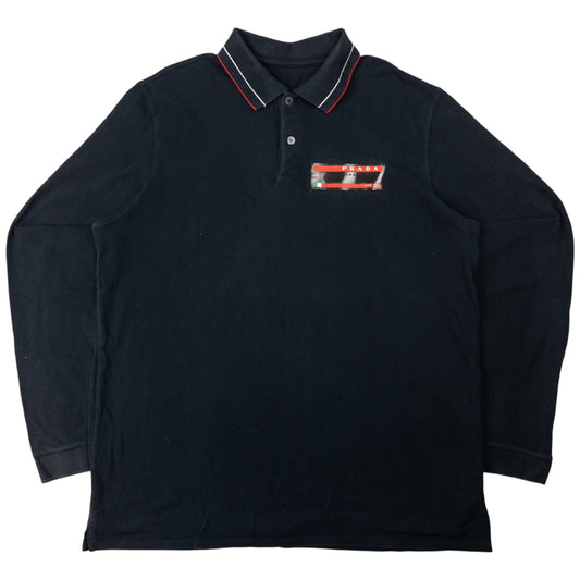 Prada Sport 1000 Migalia 2002 Long Sleeve Polo Shirt Size XL