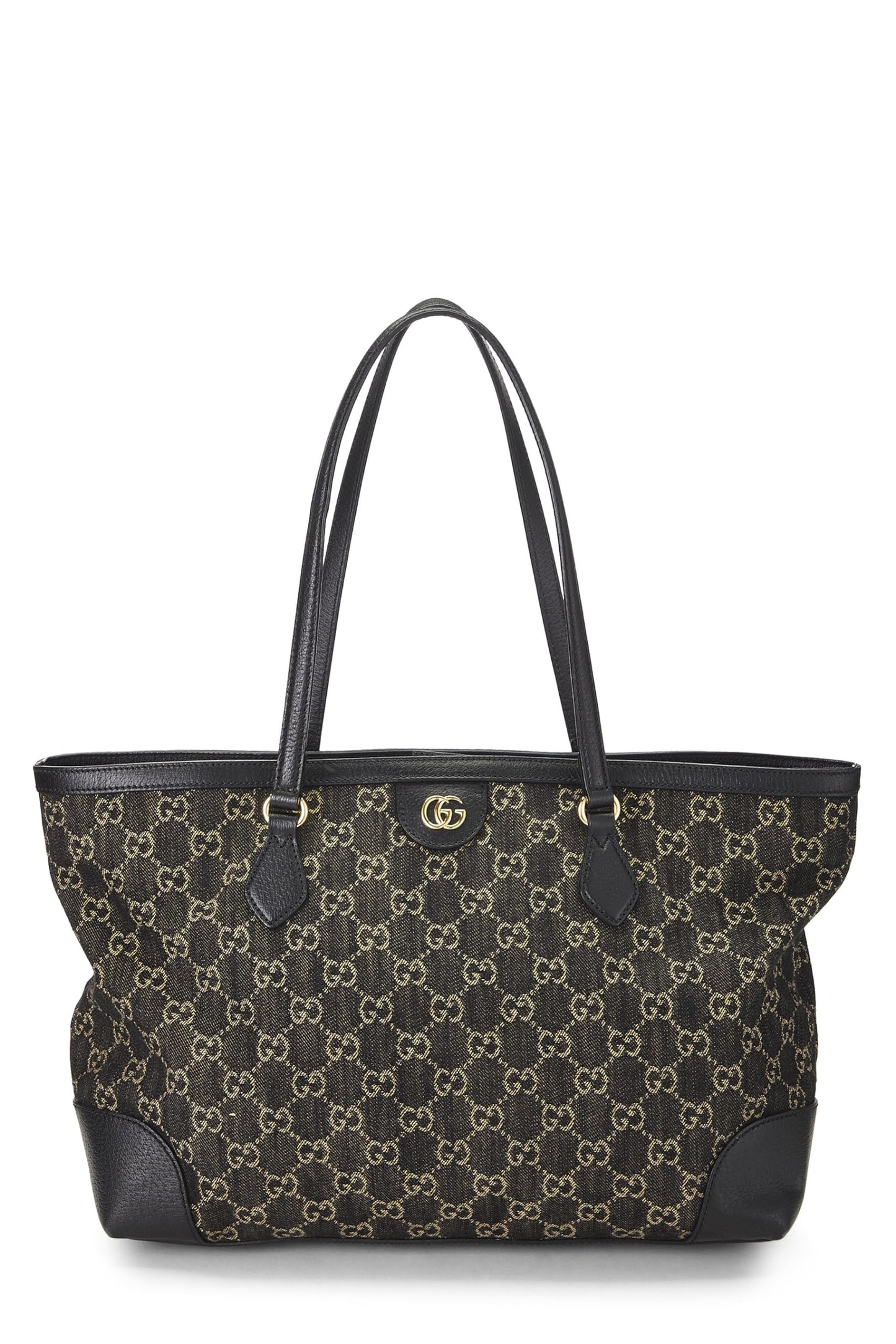 Gucci, Black GG Denim Ophidia Tote Medium, Black