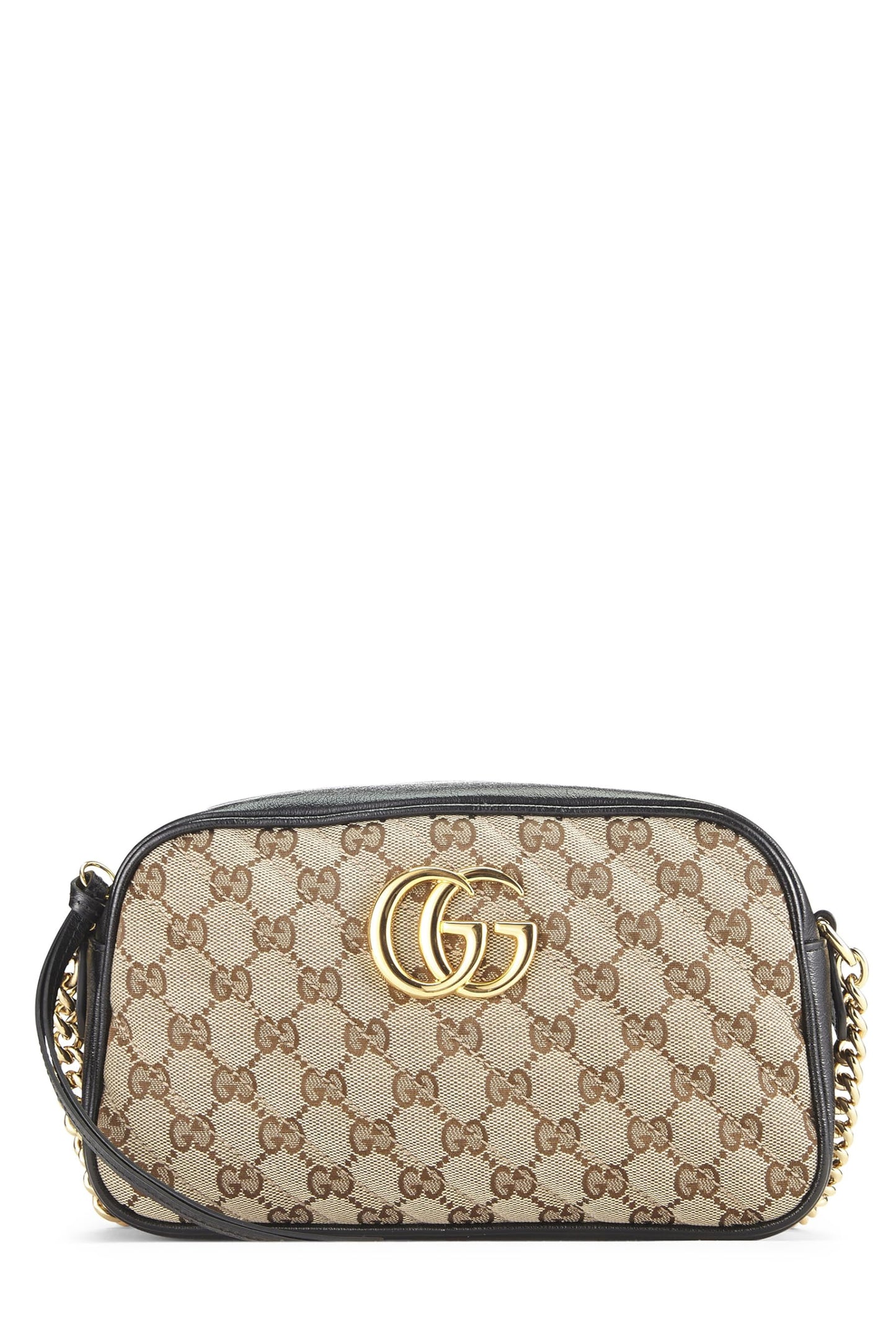 Gucci, Black Original GG Canvas Marmont Crossbody Small, Black