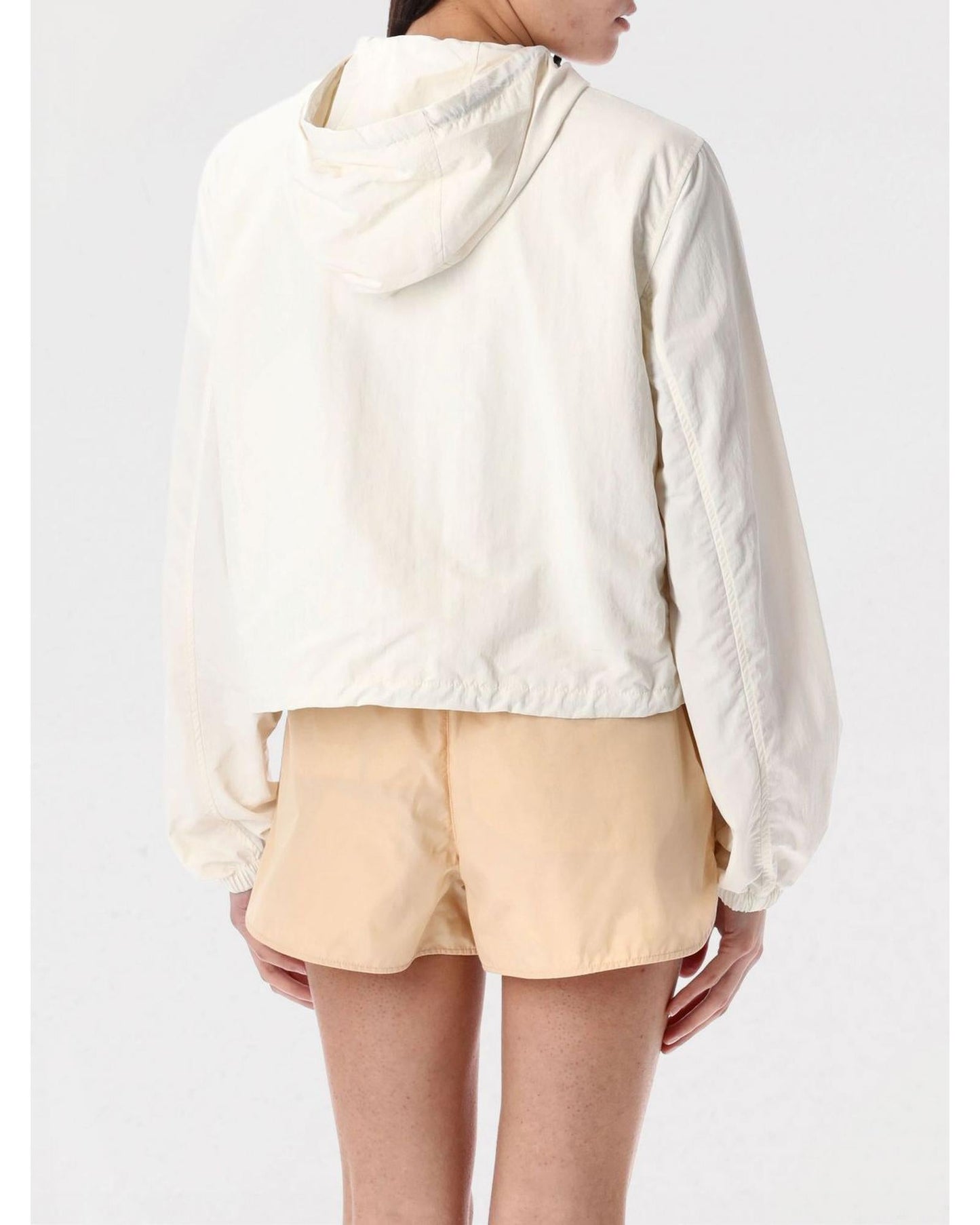 Burberry Cropped Hooded Jacket Women White