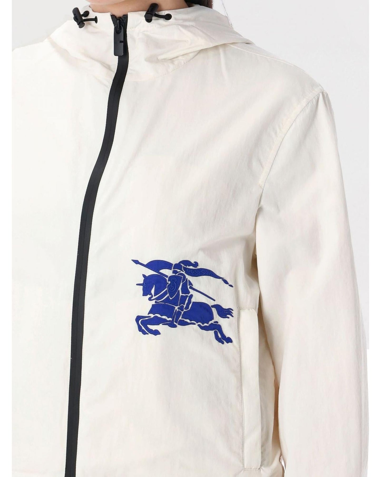 Burberry Cropped Hooded Jacket Women White
