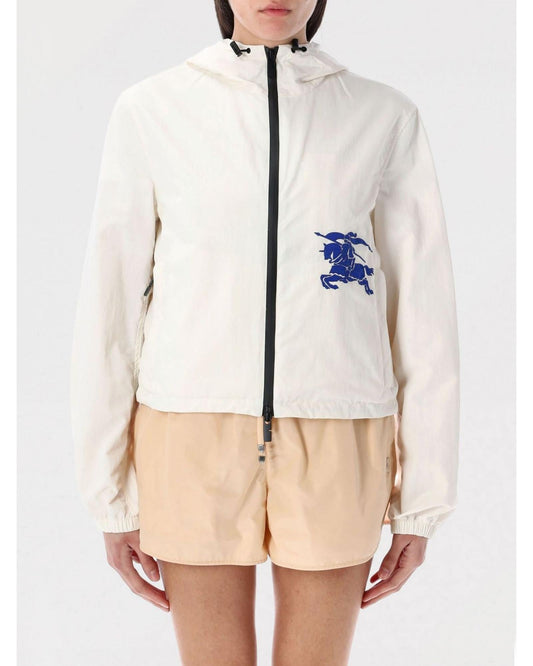 Burberry Lightweight Hooded Track Jacket Women White