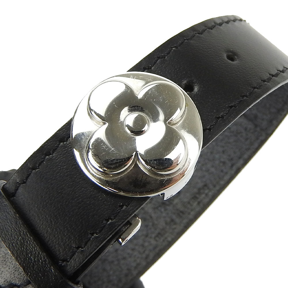 LOUIS VUITTON bracelet M64447 leather black Brasserie Vous Good Luck Women