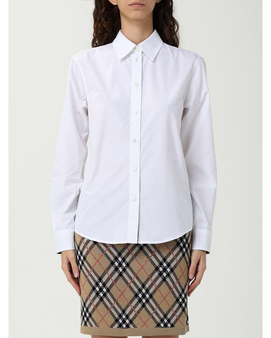 Burberry ButtonDown Long Sleeve Shirt Women White Shirts & Tops
