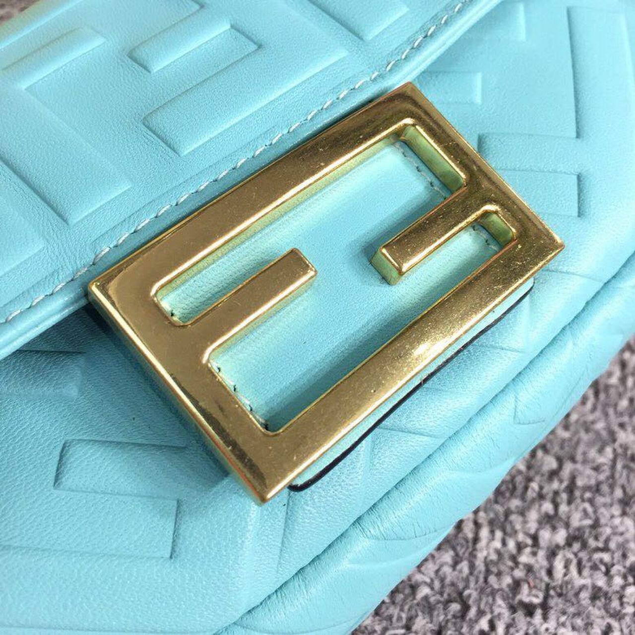 Top QualityTop Quality Baguette Nappa Light Blue For Women, Women’s Handbags, Shoulder And Crossbody Bags 7in/19cm FF 8BS017