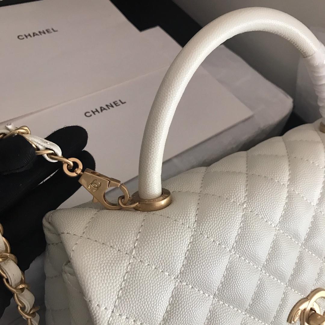 CHL Coco With Top Handle Bag White For Women 11in/28cm