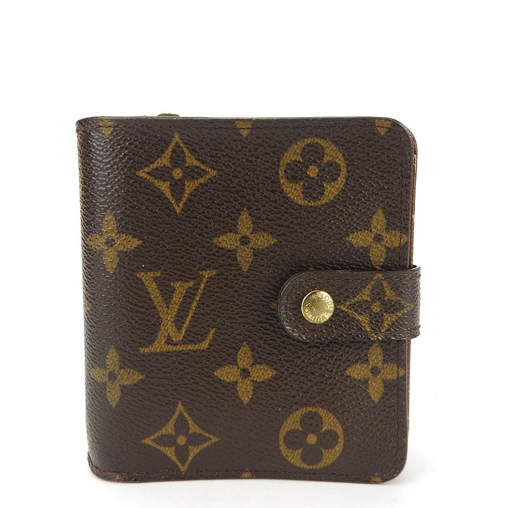 LOUIS VUITTON Bifold Wallet M61667 Monogram Brown Compact zip Women  d
