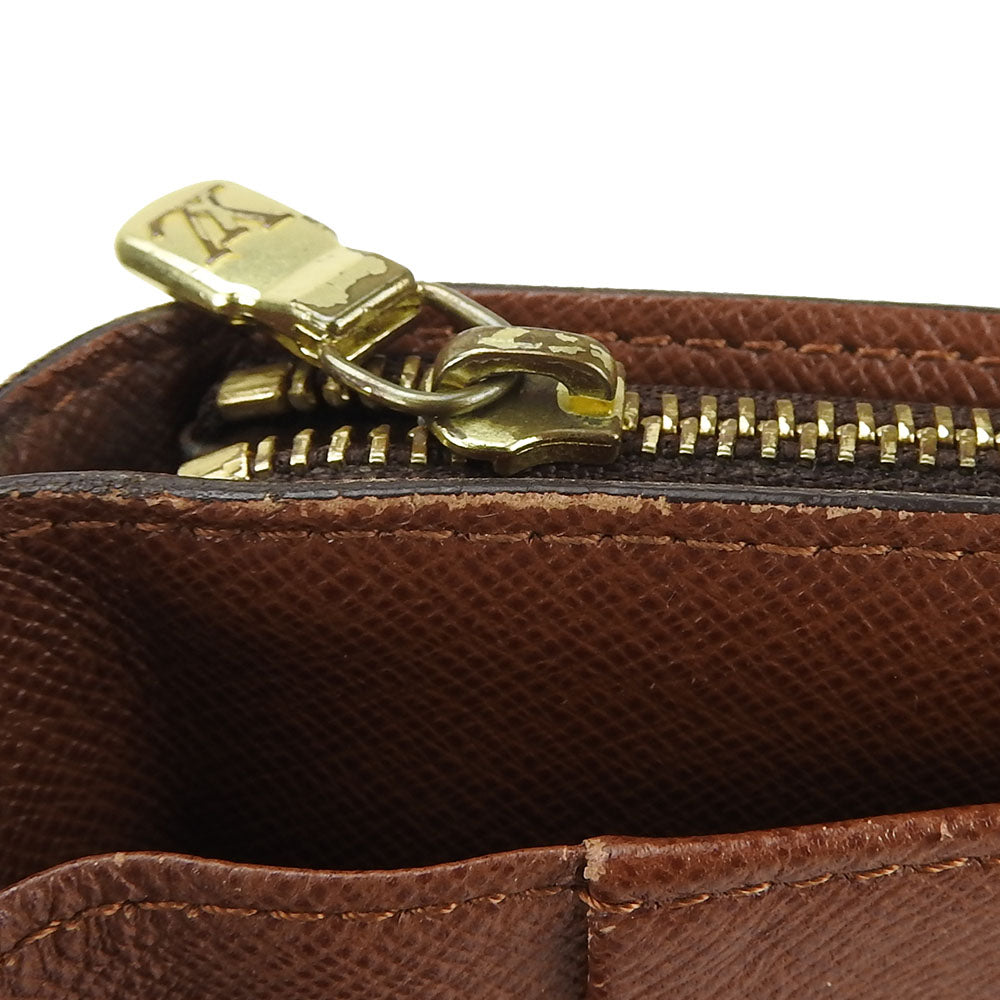 LOUIS VUITTON Bifold Wallet M61667 Monogram Brown Compact zip Women  d