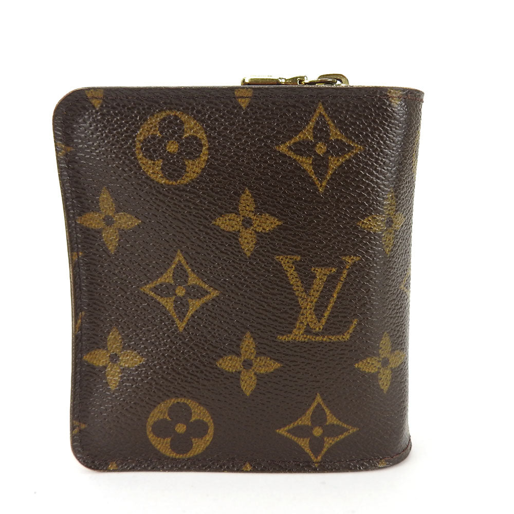 LOUIS VUITTON Bifold Wallet M61667 Monogram Brown Compact zip Women  d