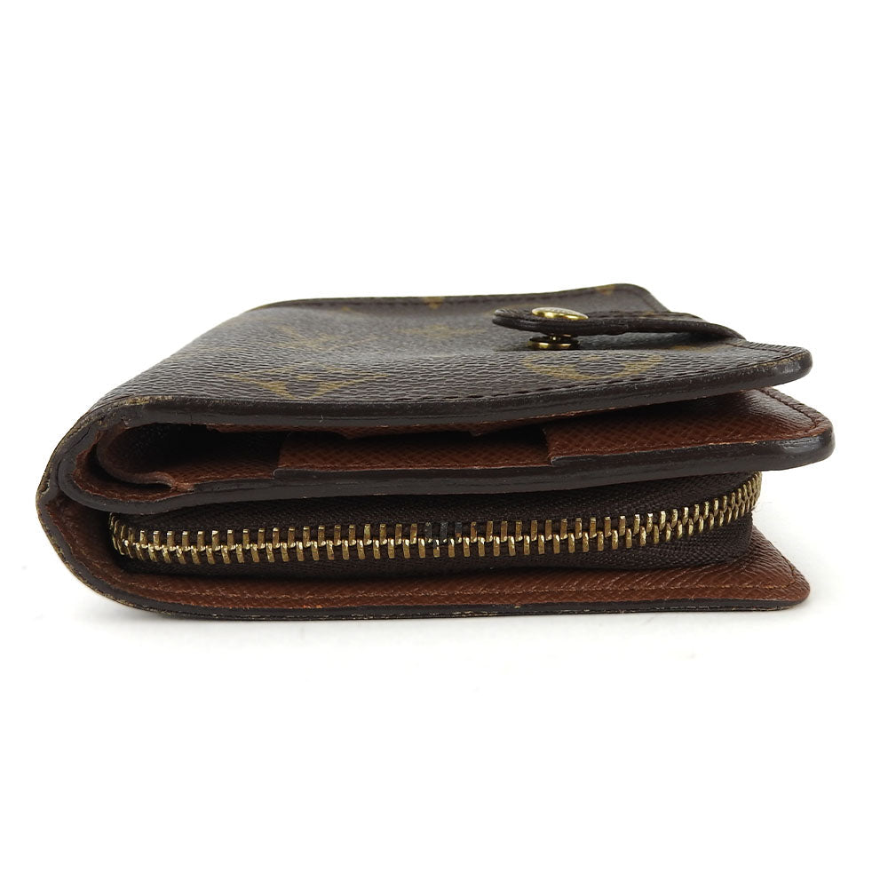 LOUIS VUITTON Bifold Wallet M61667 Monogram Brown Compact zip Women  d
