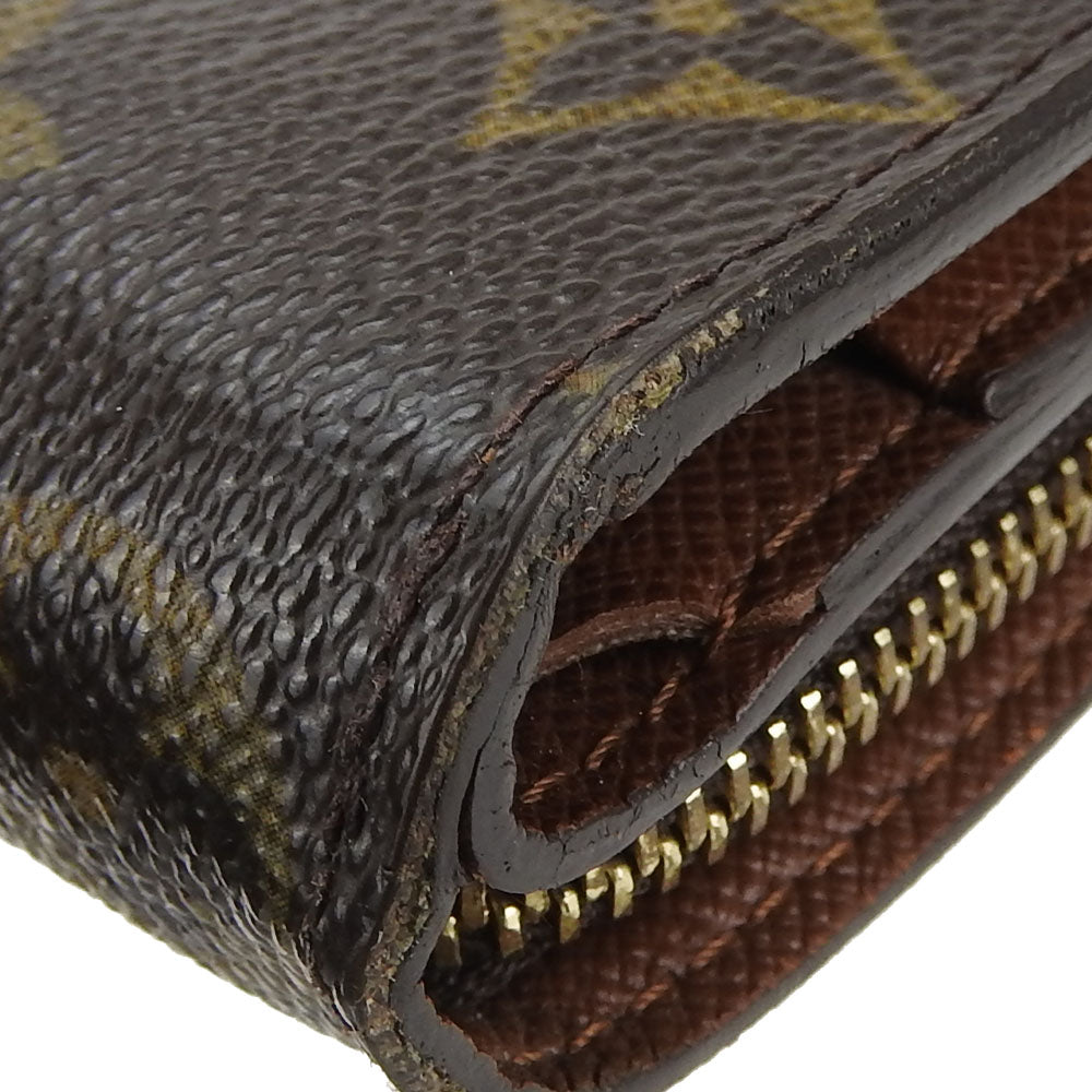 LOUIS VUITTON Bifold Wallet M61667 Monogram Brown Compact zip Women  d