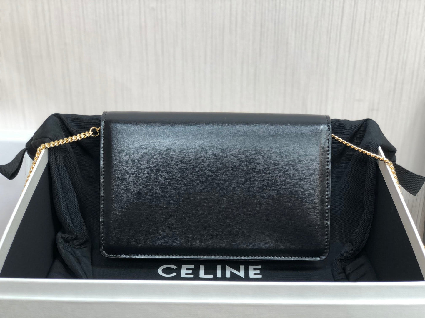 Top Quality Wallet On Chain Triomphe Black For Women 7in/19cm  10J733DPV.38NO
