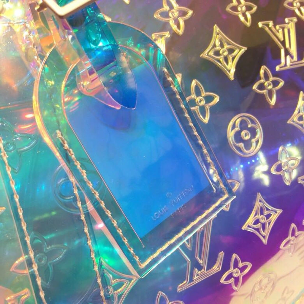 Top Quality Keepall Bandouliere 50 Monogram PVC Iridescent Prism By Virgil Abloh For Men, Bags, Travel Bags 19.7in/50cm Top Quality M53271