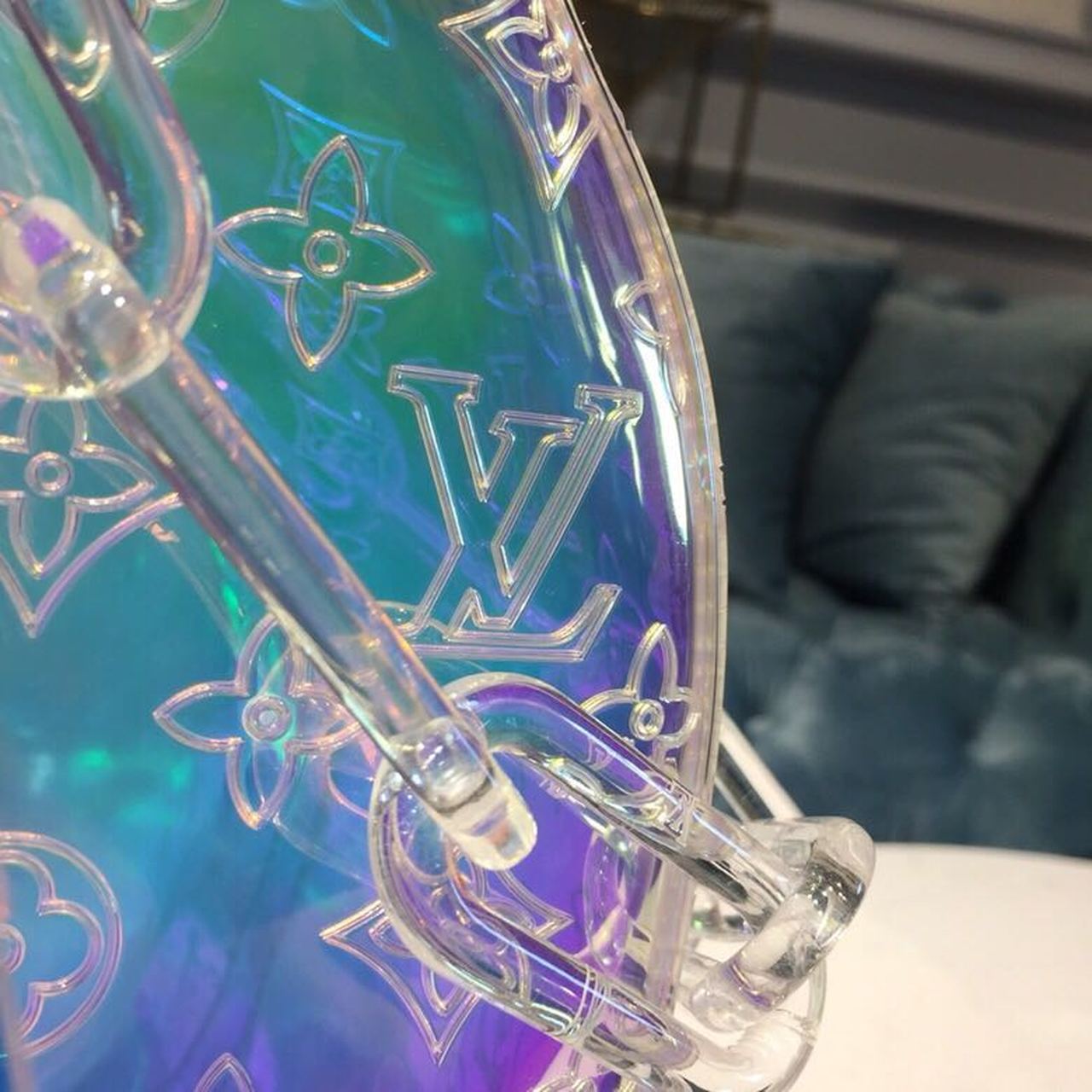 Top Quality Keepall Bandouliere 50 Monogram PVC Iridescent Prism By Virgil Abloh For Men, Bags, Travel Bags 19.7in/50cm Top Quality M53271