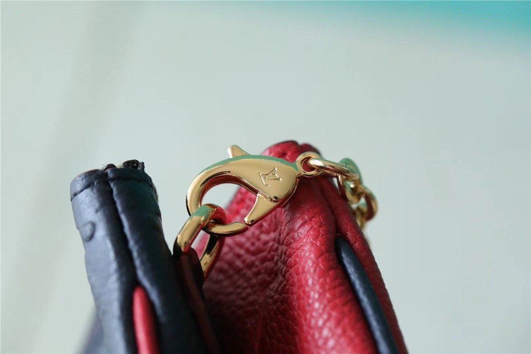 Top Quality Double Zip Pochette Monogram Empreinte Black/Red For Women,  Shoulder and Crossbody Bags 7.9in/20cm Top Quality
