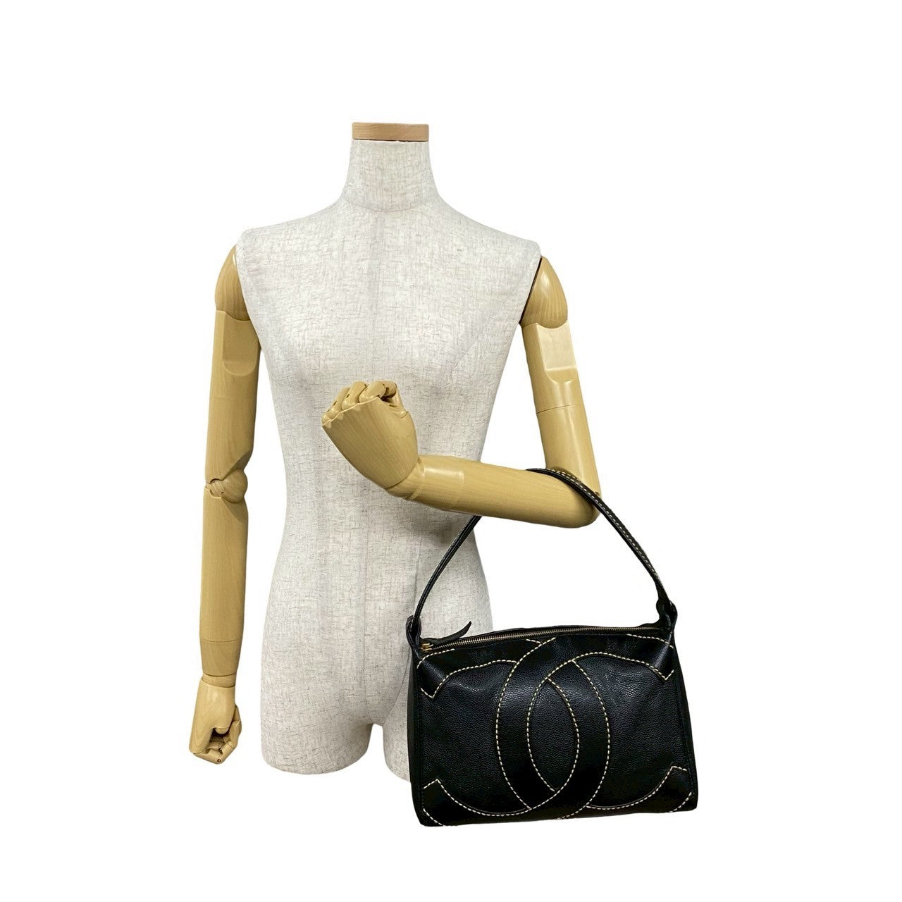 Chanel Wild Stitch Caviar Leather Handbag