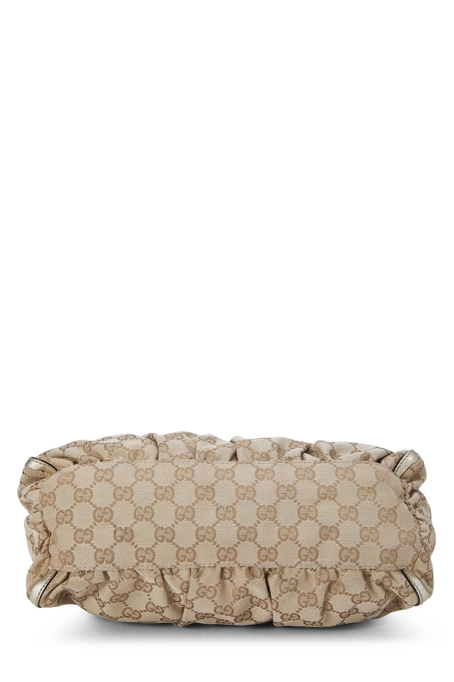 Gucci, Gold Original GG Canvas D-Ring Abbey Shoulder Bag Small, Gold