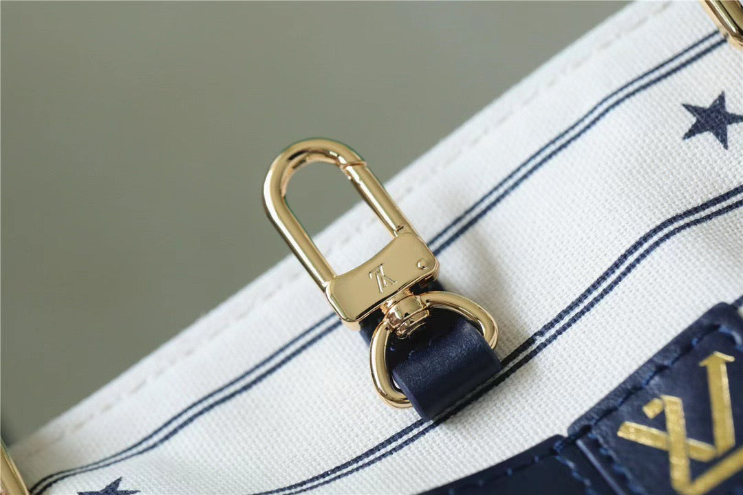 Top Quality Onthego GM Monogram Giant And Raffia White/ Black For Women,  Shoulder And Crossbody Bags 41cm/16.1in Top Quality 