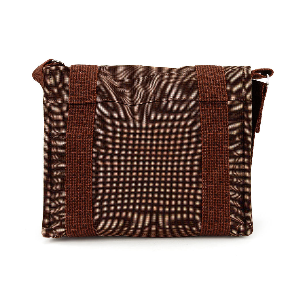 HERMES Shoulder Bag canvas Brown Her Line Bassus PM unisex(Unisex)  d