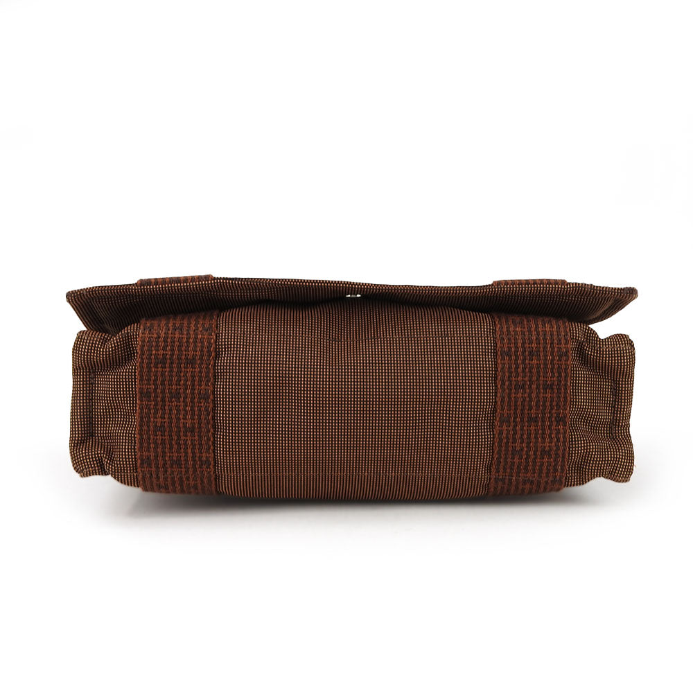 HERMES Shoulder Bag canvas Brown Her Line Bassus PM unisex(Unisex)  d