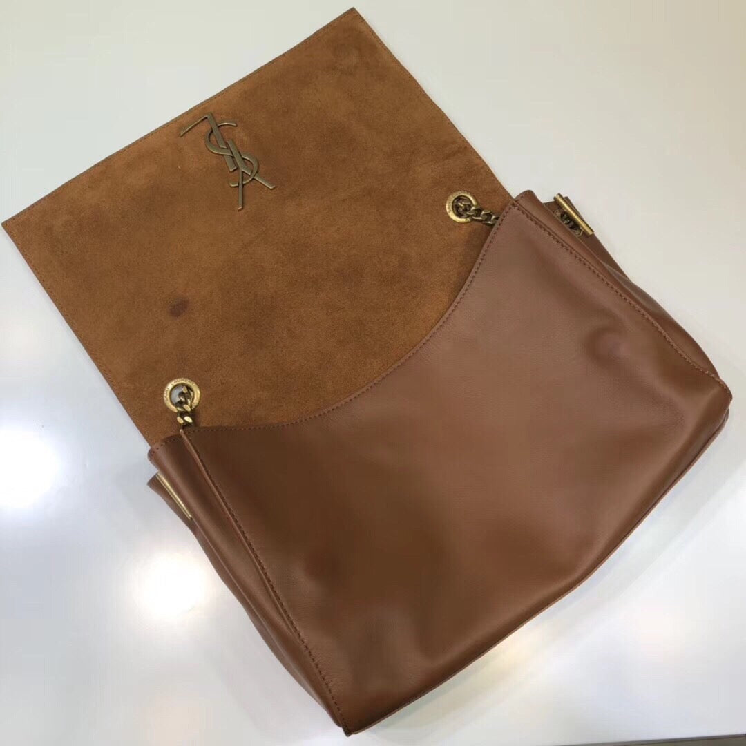 Top Quality Kate MeTop Qualityum Chain Bag In Grain De Poudre Brown For Women 9.4in/24cm YSL 364021BOW0J2346