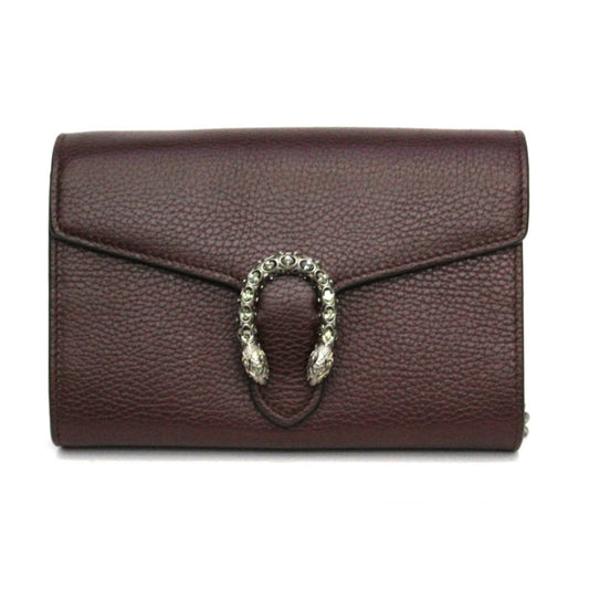 Gucci dionysus burgundy leather clutch bag