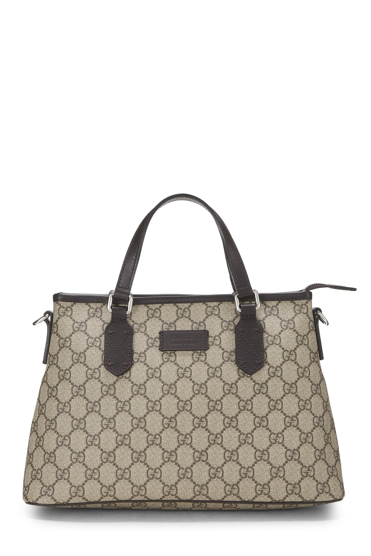 Gucci, Brown Original GG Supreme Canvas Zip Tote, Brown