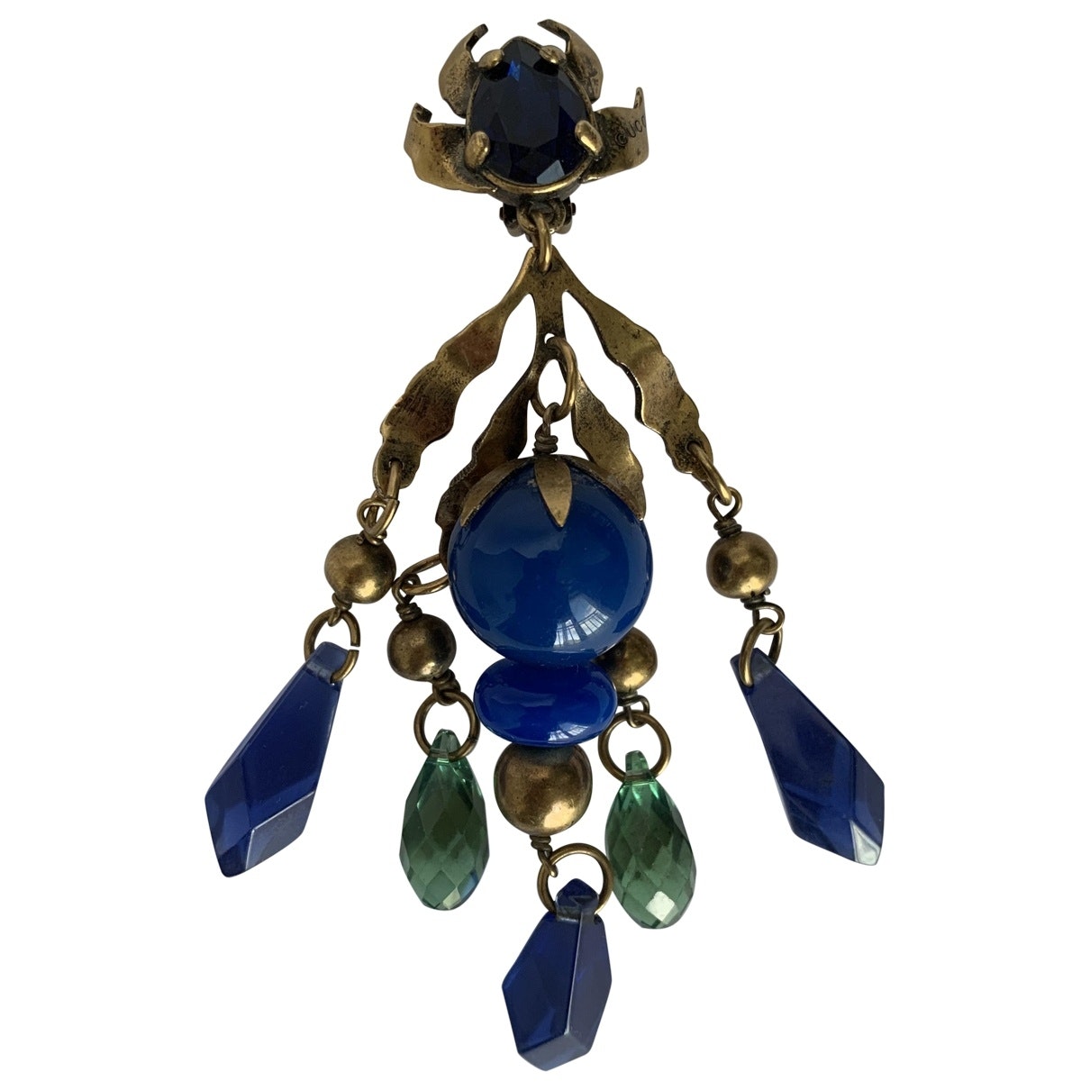 Gucci  Blue Metal Earrings