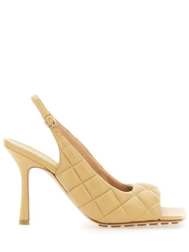 Luxury Bottega Veneta Padded Leather Sling Bag Heel Beige