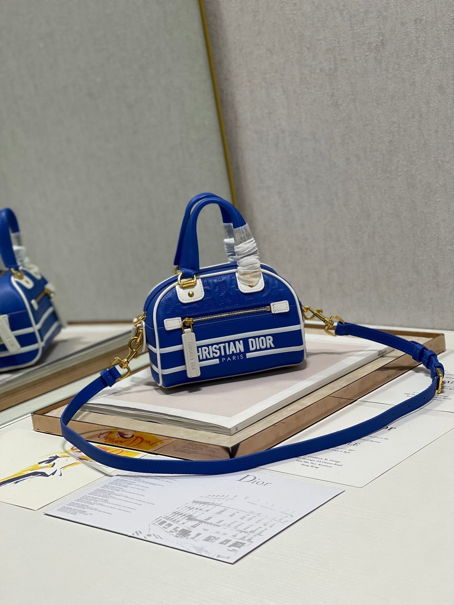 Top Quality Mini Vibe Zip Bowling Bag, Blue Handbags, Bowling Bags, 17cm CD