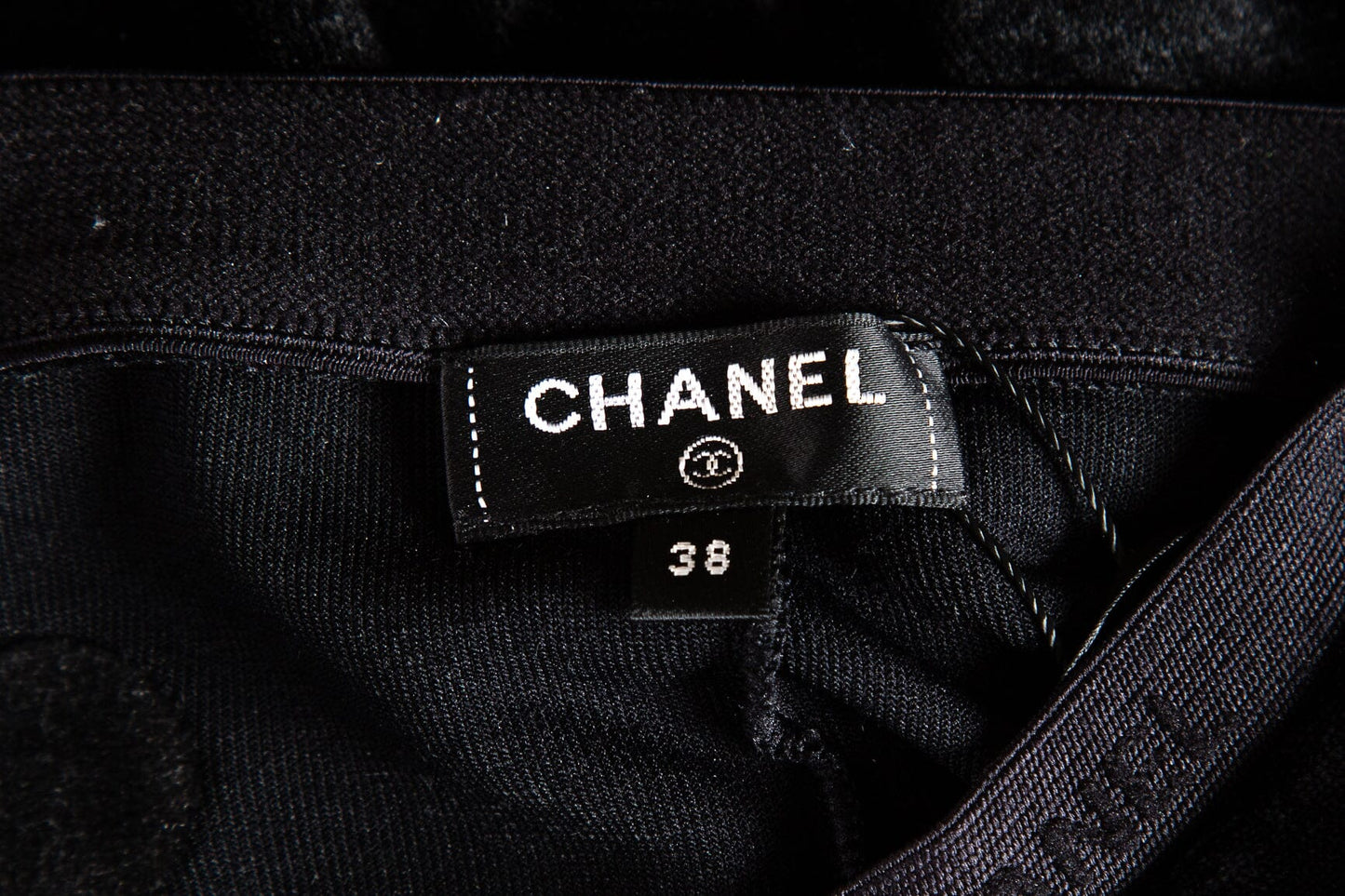Chanel 2021 Medallion Black Velvet Skinny Pant SZ 38