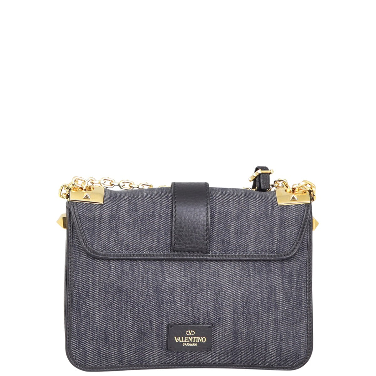 Valentino B-Rockstud Denim Shoulder Bag