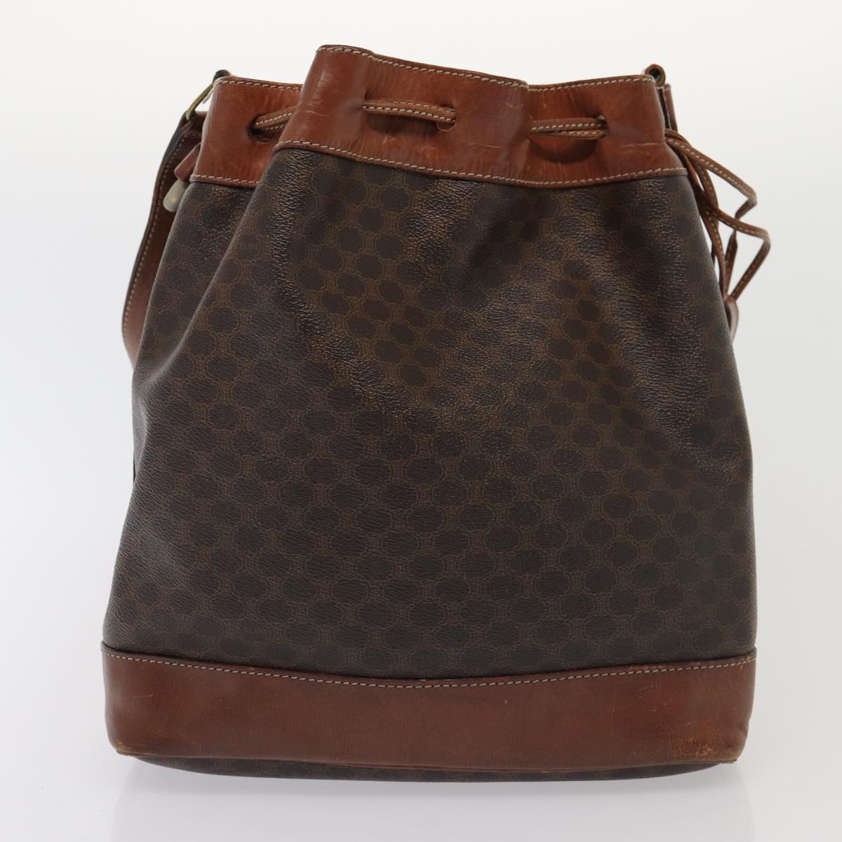 Luxury CELINE Macadam Canvas Clutch Bag Shoulder Bag PVC Leather 2Set Brown  81986