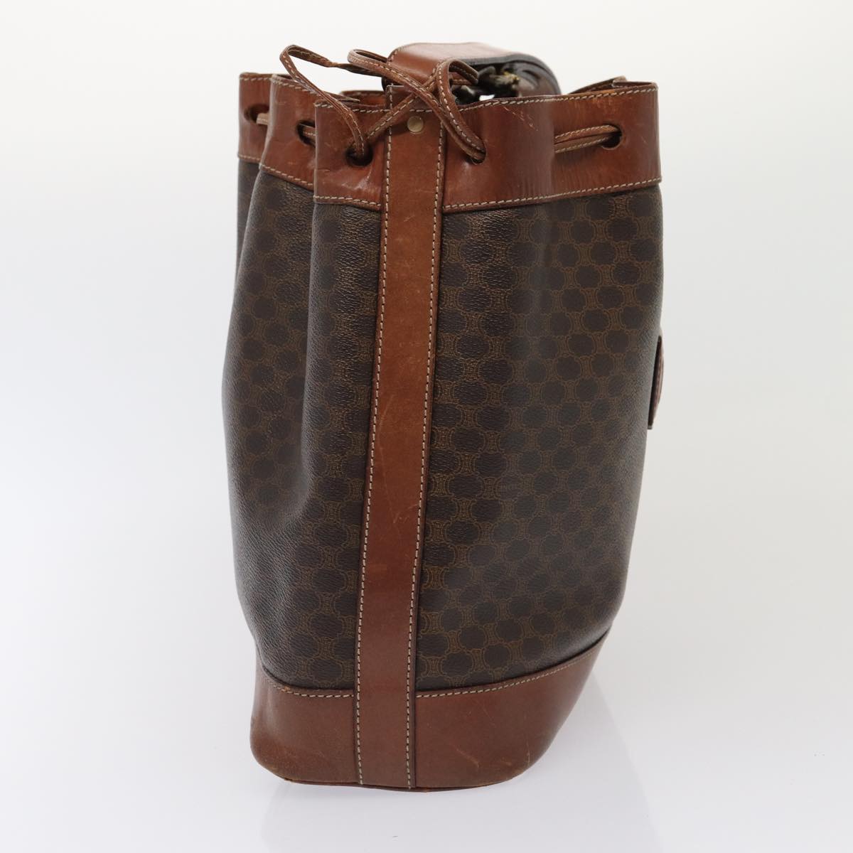 Luxury CELINE Macadam Canvas Clutch Bag Shoulder Bag PVC Leather 2Set Brown  81986