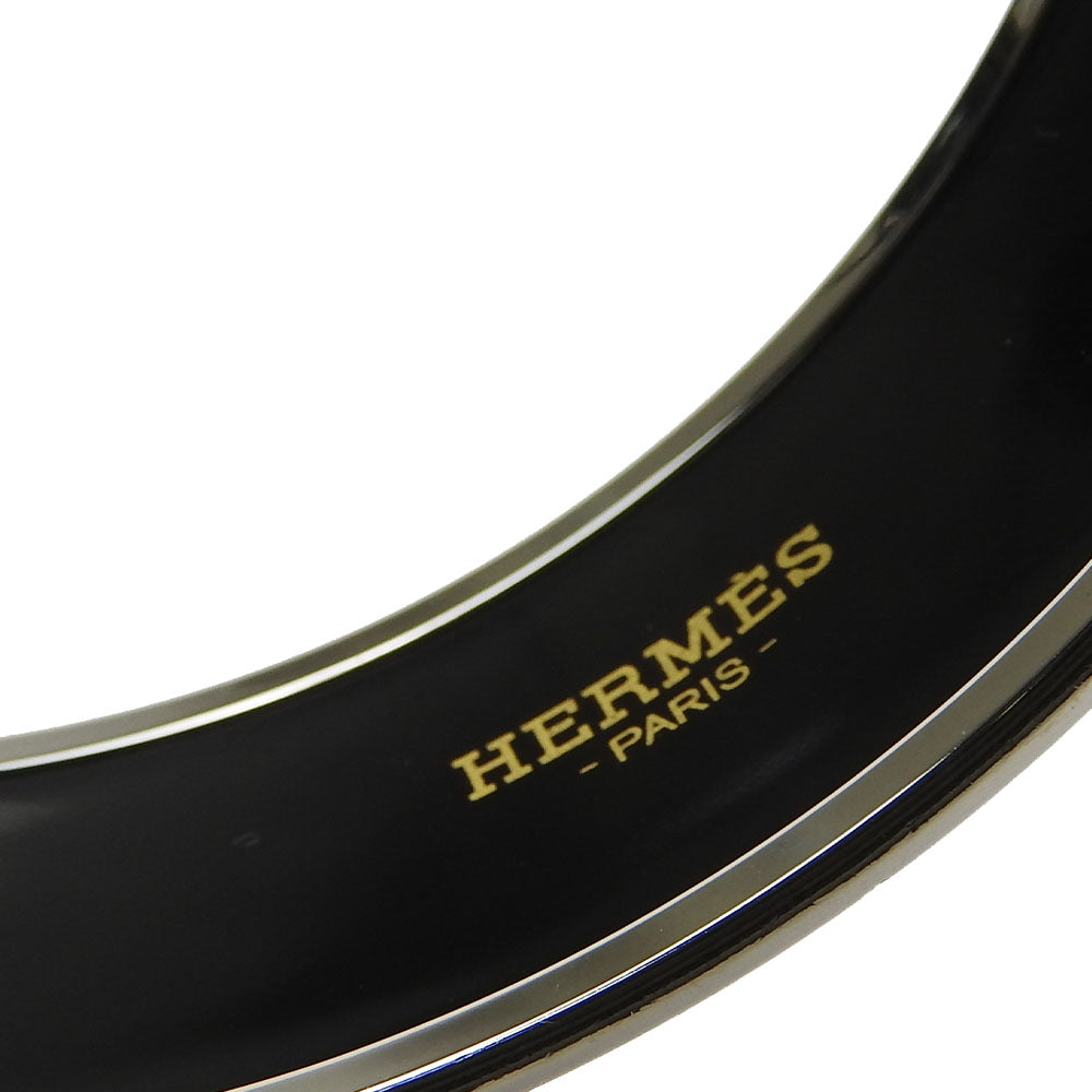 HERMES Bangle Enamel, Metal white Emilel GM Women  d