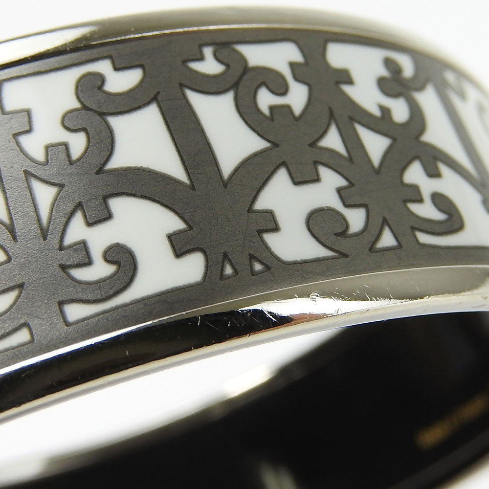 HERMES Bangle Enamel, Metal white Emilel GM Women  d