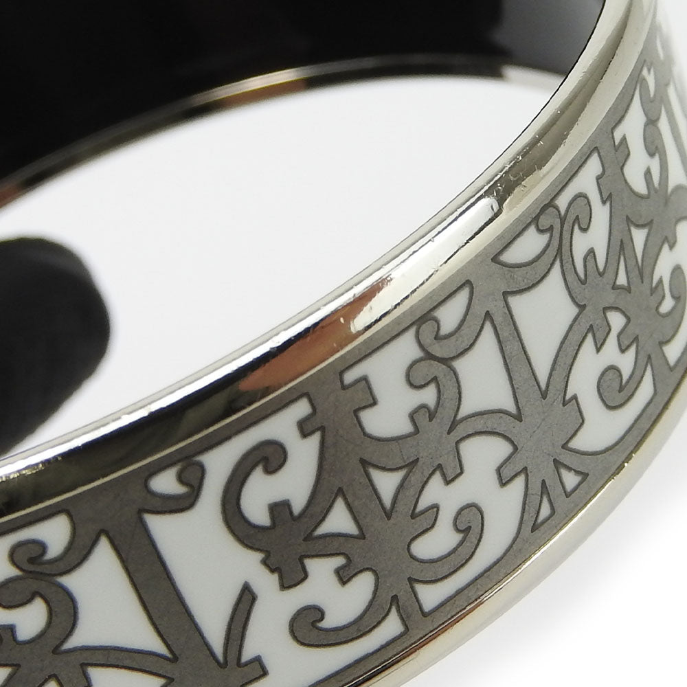 HERMES Bangle Enamel, Metal white Emilel GM Women  d