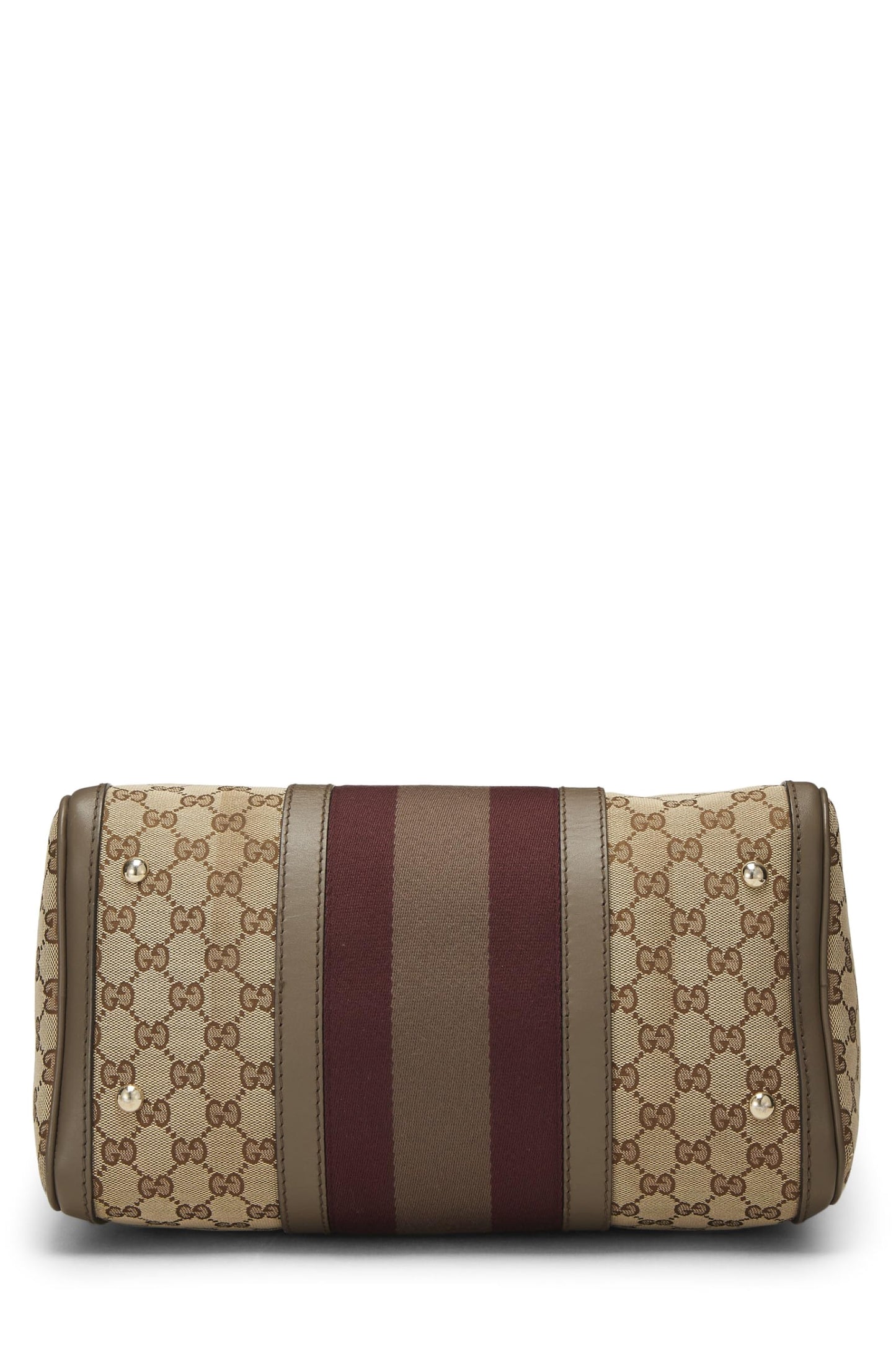 Gucci, Brown Original GG Canvas   Web Boston Medium, Brown
